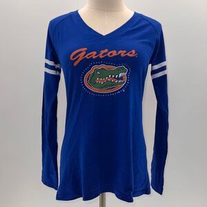 Sideline Apparel Blue Florida Gators V-Neck Long Sleeve T-Shirt- M